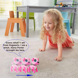 ربات اسباب بازی شارژی سگ سنسوردار صورتی Electronic Robot Dog Smart Pet Pink_اسباب بازی